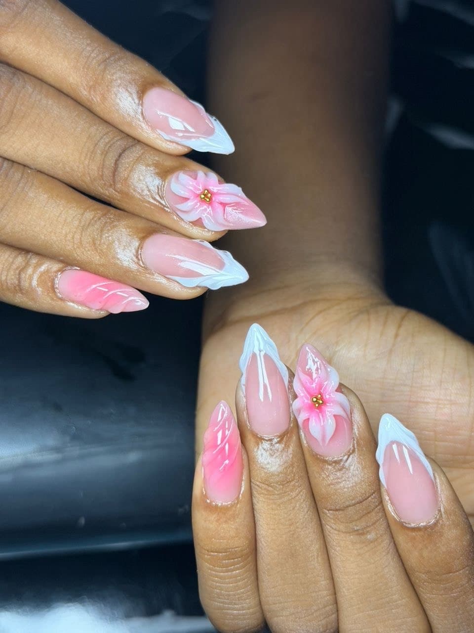 Pink nail set😘