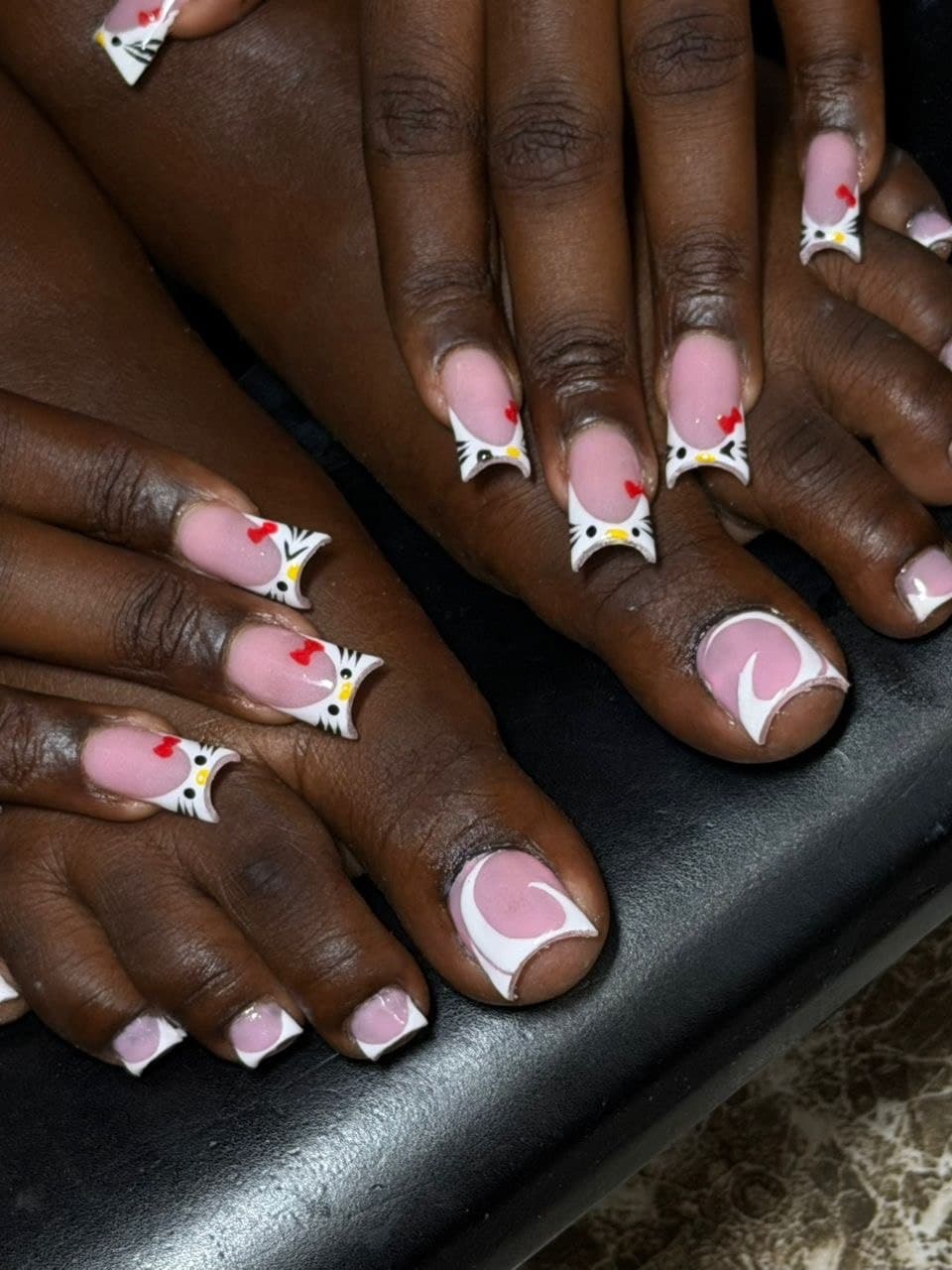 Sculpted nail set, fresh from the chair