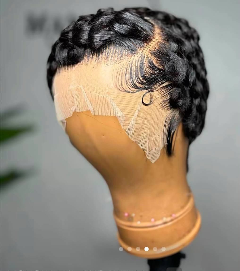 Pixie cut with 13x6 HD Frontal lace. 1,300Gh